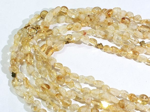 Beautiful citrine and Greek crosses -- necklace and 2 bracelets (3) - hematite - 925 silver gold plated brooch - Image 21