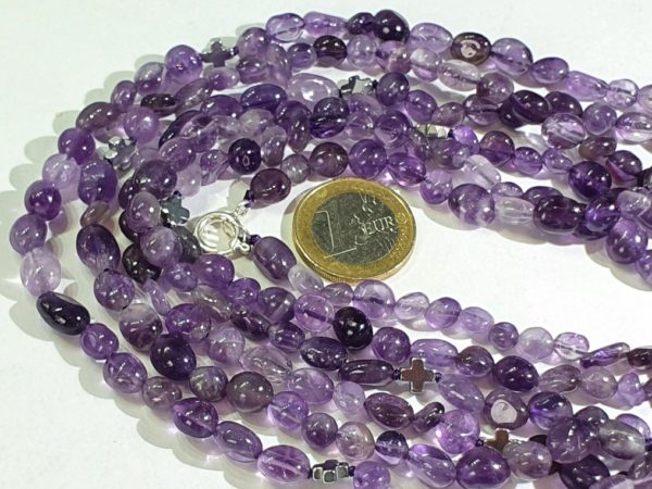 Amethysts with Greek crosses - necklace & bracelet (2) - Image 13