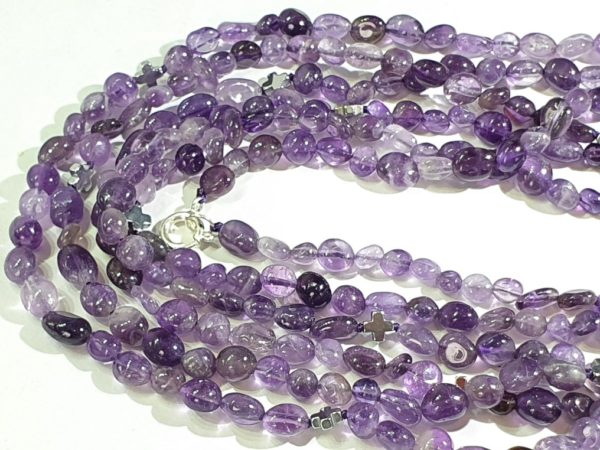 Amethysts with Greek crosses - necklace & bracelet (2) - Image 3