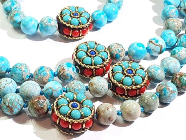 Blue Imperial Jasper necklace & bracelet good luck, health & fortune - Image 20