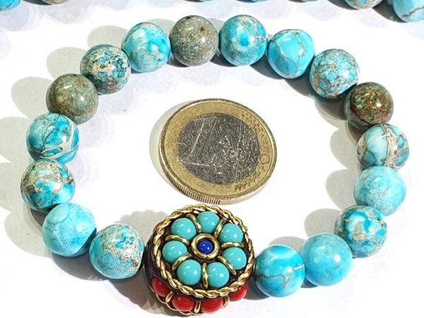 Blue Imperial Jasper necklace & bracelet good luck, health & fortune - Image 28