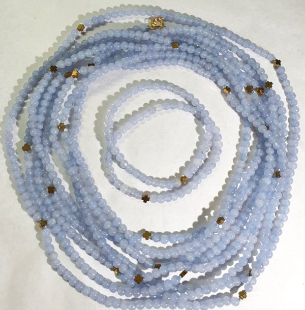 Beautiful aquamarine necklace and 2 bracelets with Greek crosses (3) - - Image 11