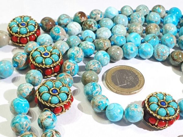 Blue Imperial Jasper necklace & bracelet good luck, health & fortune - Image 31