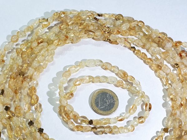 Beautiful citrine and Greek crosses -- necklace and 2 bracelets (3) - hematite - 925 silver gold plated brooch - Image 29