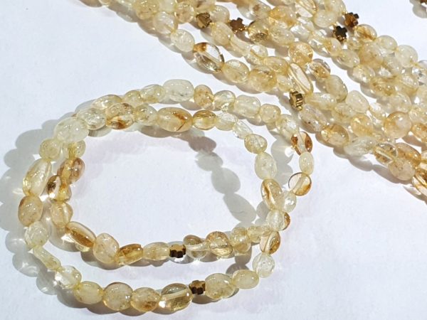 Beautiful citrine and Greek crosses -- necklace and 2 bracelets (3) - hematite - 925 silver gold plated brooch - Image 22