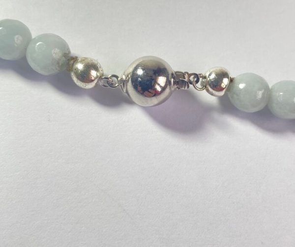 GENTLY BLUE JADE VERY RARE and NATURAL AQUAMARINE and crosses from Mother of Pearl. - Image 8