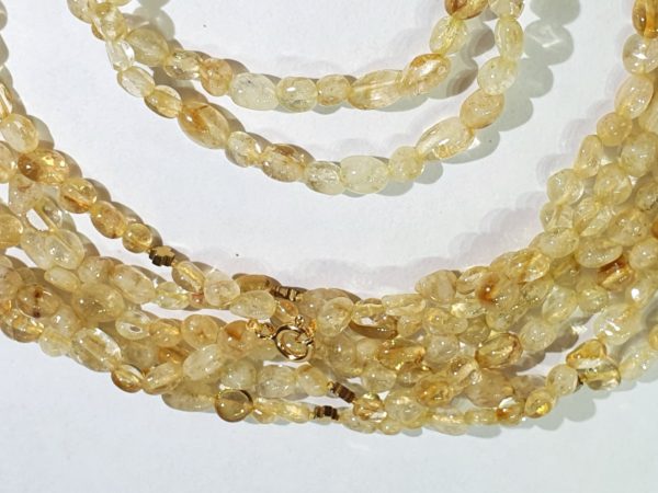 Beautiful citrine and Greek crosses -- necklace and 2 bracelets (3) - hematite - 925 silver gold plated brooch - Image 28