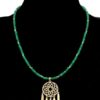 Emerald - 14K Gold Filled Gold Clasp - Good Energy - Protection and Good Fortunedream catcher