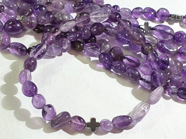 Amethysts with Greek crosses - necklace & bracelet (2) - Image 8