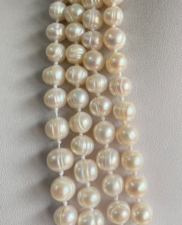 Set "Yin Yang" from Natural White and Black Pearls. - Wisdom and Harmony. Sterling Silver 925. - Image 7