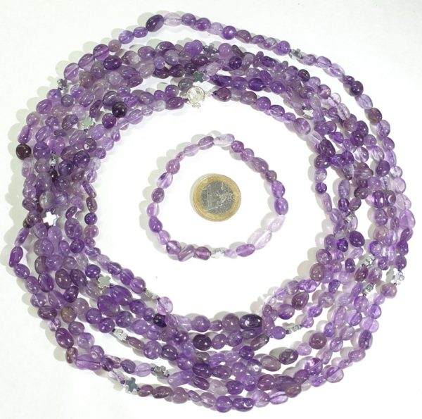 Amethysts with Greek crosses - necklace & bracelet (2) - Image 6