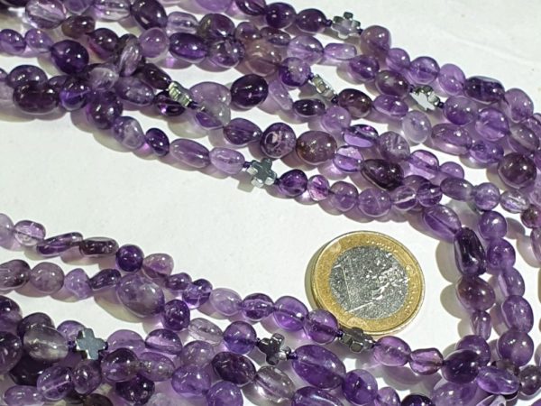 Amethysts with Greek crosses - necklace & bracelet (2) - Image 9