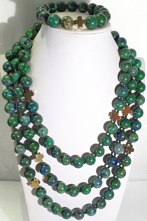 Azurite-malachite and Greek crosses -