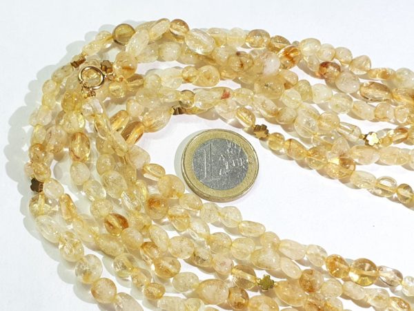 Beautiful citrine and Greek crosses -- necklace and 2 bracelets (3) - hematite - 925 silver gold plated brooch - Image 10