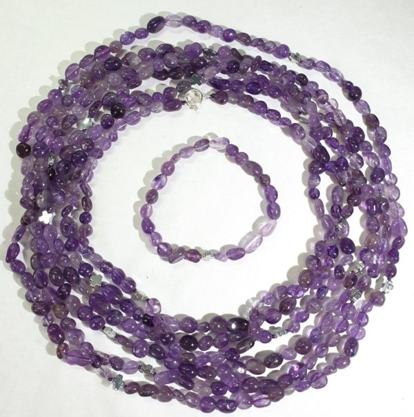 Amethysts with Greek crosses - necklace & bracelet (2) - Image 18