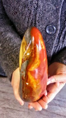Ocean Jasper Massive Rare burgundy landscape colour -  - 18×8×6 cm