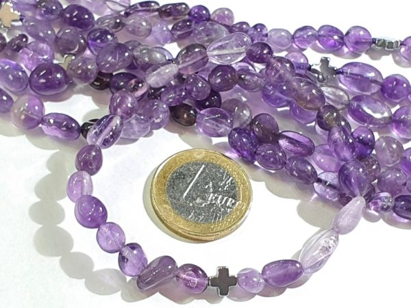 Amethysts with Greek crosses - necklace & bracelet (2) - Image 17